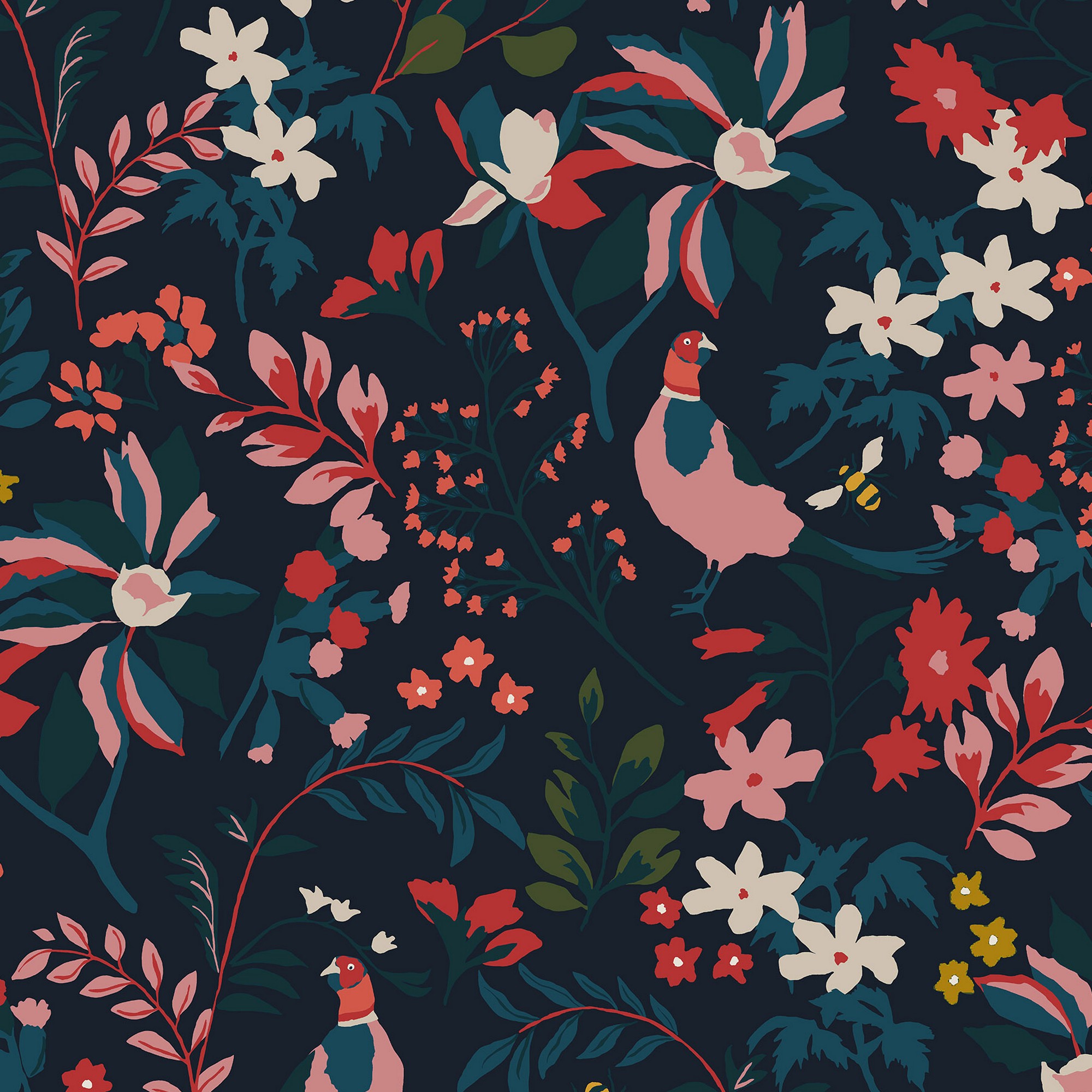 Floral print store wallpaper